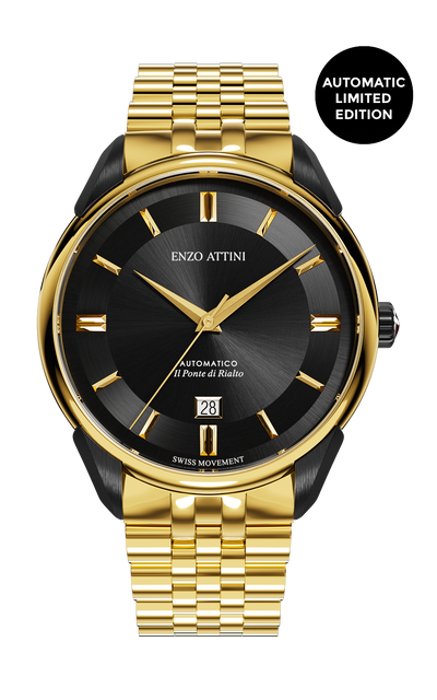 il Ponte di Rialto Automatic / President Bracelet, Gold Color, Swiss Movement