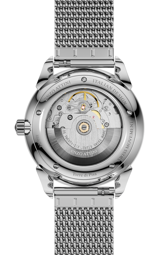 Torre di Pisa Automatic / Mesh Strap, Swiss Movement.