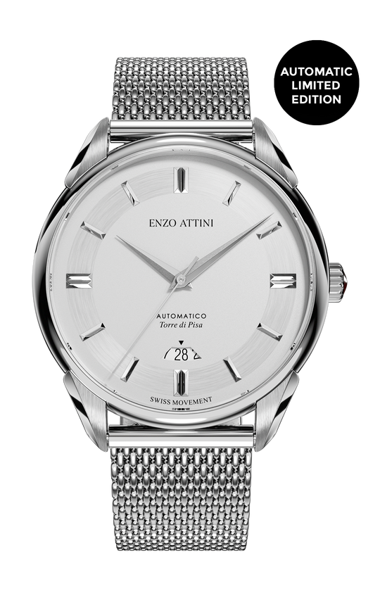 Torre di Pisa Automatic / Mesh Strap, Swiss Movement.