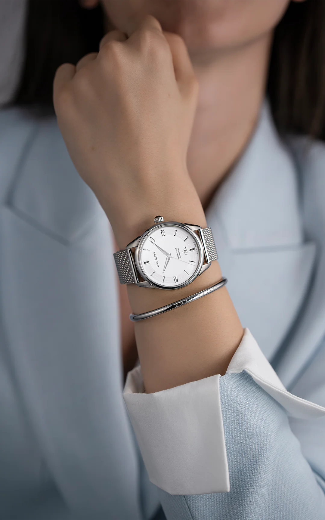 Torre di Pisa Automatic / Mesh Strap, Swiss Movement.