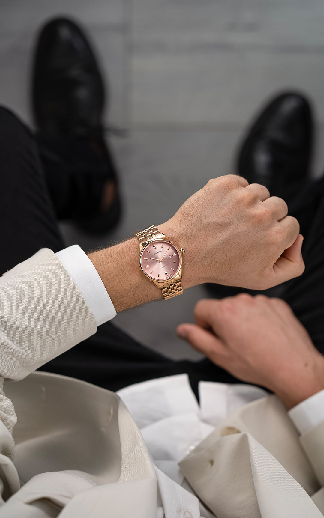Trulli President Bracelet, Rose Gold Color, Swiss Movement