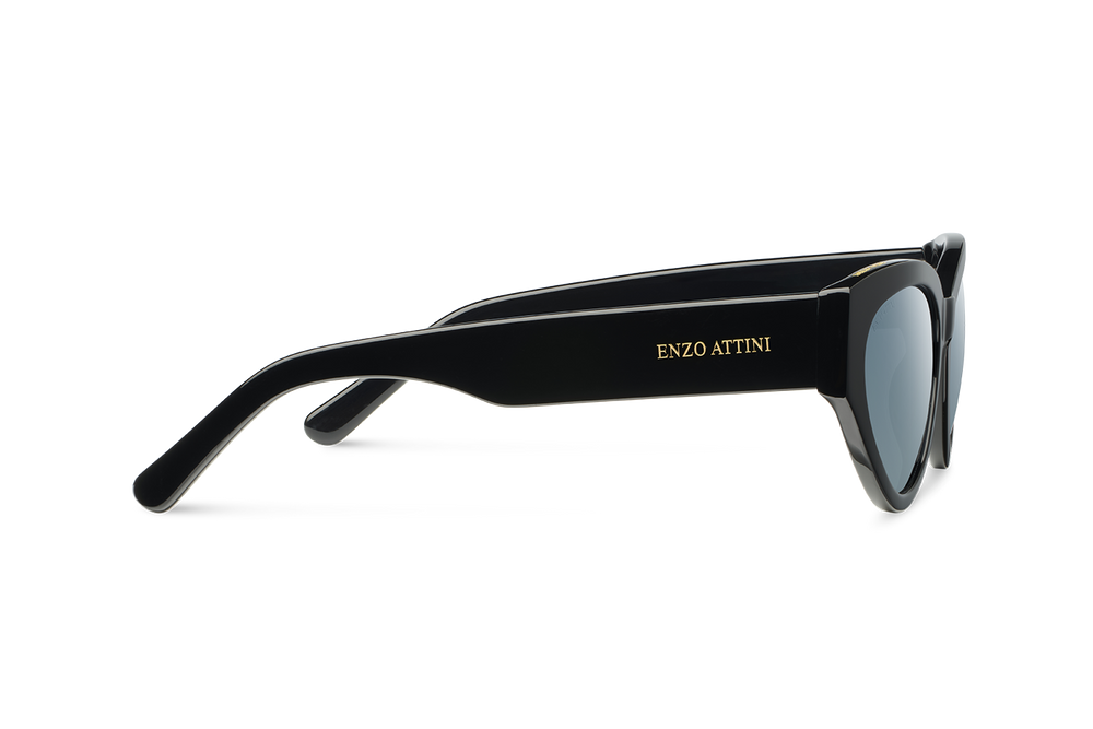 Big Ben / Black + Dark Black Lens. - Enzo Attini - Sunglasses - Acetate Chain - Black, BF_WOMEN, Products, shop_all_womens, sunglasses, sunglasses_collection, sunglasses_women, syze sfilate