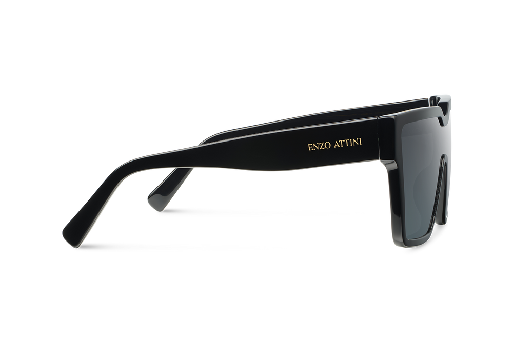 Acropolis / Black + Dark Black Lens - Enzo Attini - Sunglasses - Acetate Chain - Black, BF_MEN, Products, quartz_moonphase, shop_all_mens, sunglasses, sunglasses_collection, sunglasses_men
