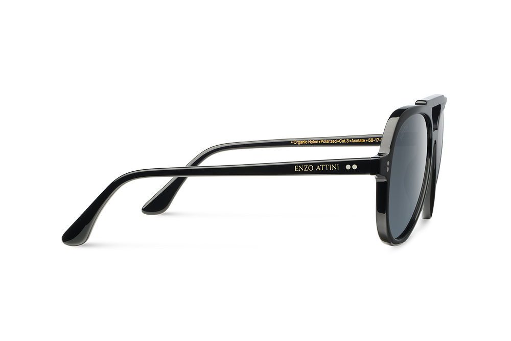Torre di Pisa /Total Black + Dark Black Lens. - Enzo Attini - Sunglasses - Products, shop_all_womens, sunglasses, sunglasses_collection, sunglasses_women