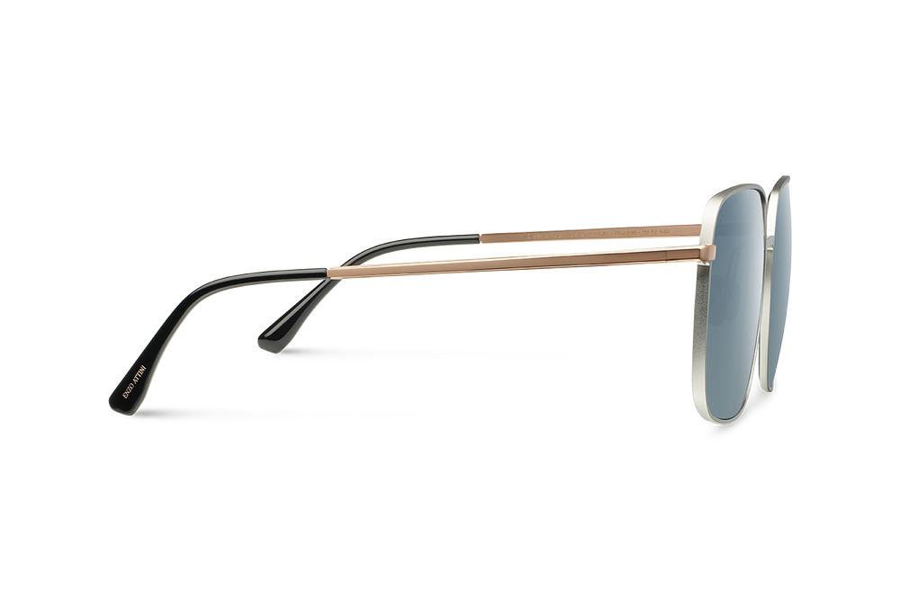 Charles Bridge / Silver & Rose Gold Color + Dark Black Lens - Enzo Attini - Sunglasses - BF_MEN, Products, shop_all_mens, sunglasses, sunglasses_collection, sunglasses_men, syze_meshkuj