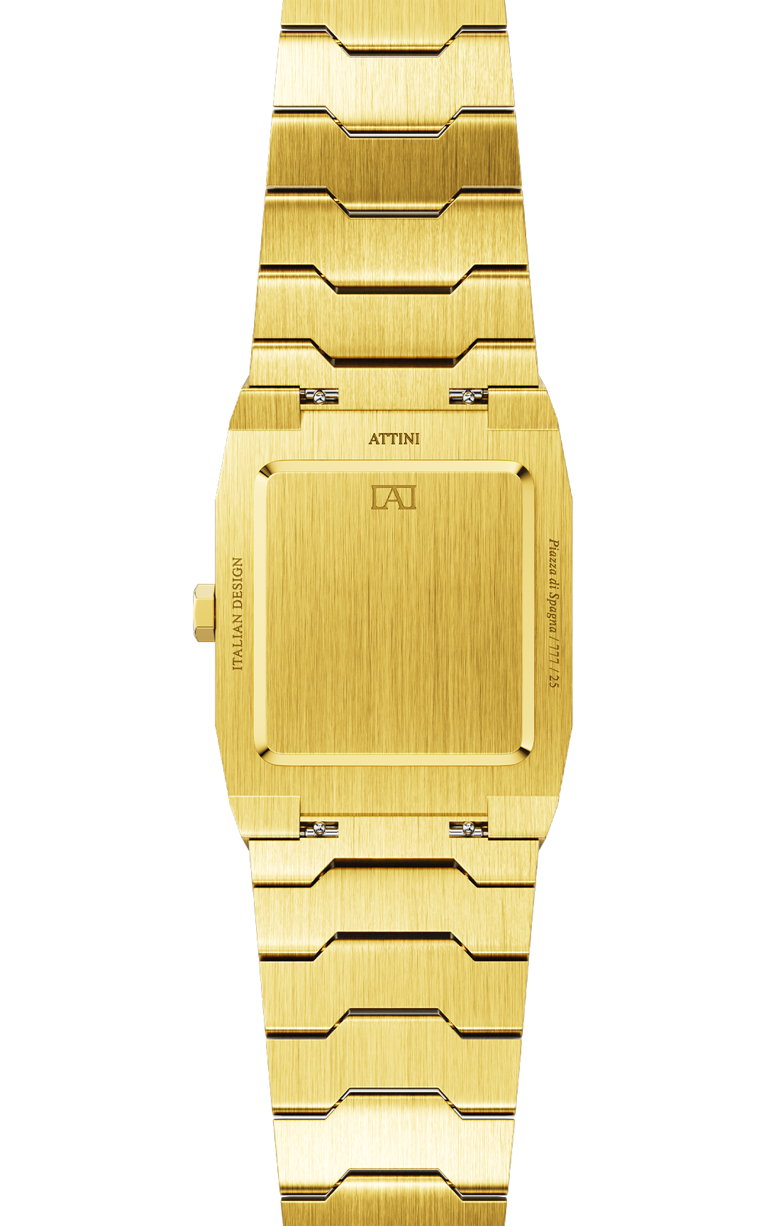 ATTINI - Piazza di Spagna, Roma / Oyster Bracelet, Gold Color, Swiss Movement - Enzo Attini - - case37