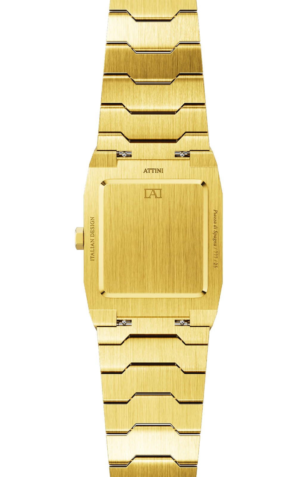 ATTINI - Piazza di Spagna, Roma / Oyster Bracelet, Gold Color, Swiss Movement. - Enzo Attini - - case27