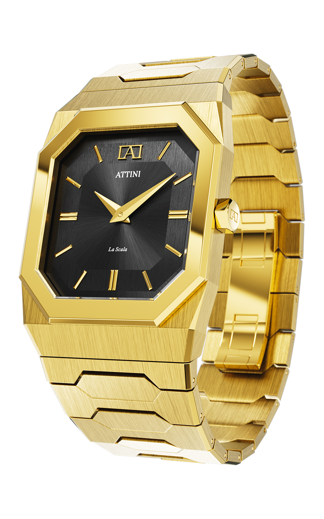 ATTINI - La Scala / Oyster Bracelet, Gold Color, Swiss Movement - Enzo Attini - - case37