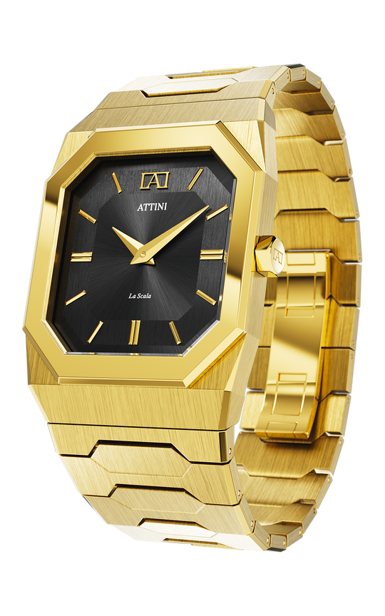 ATTINI - La Scala / Oyster Bracelet, Gold Color, Swiss Movement - Enzo Attini - - case37
