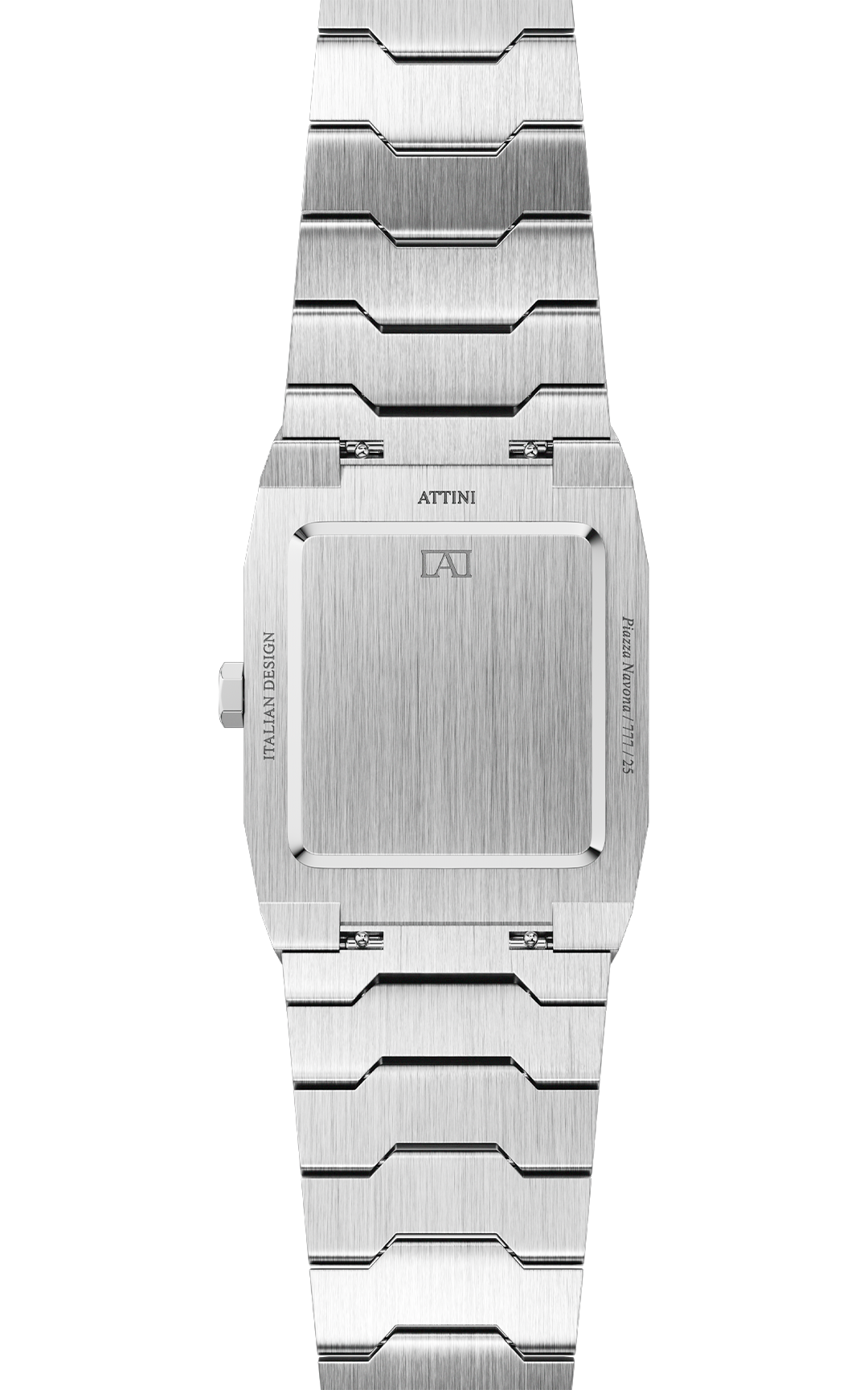 ATTINI - Piazza Navona, Roma / Oyster Bracelet, Silver Color, Swiss Movement - Enzo Attini - - case37