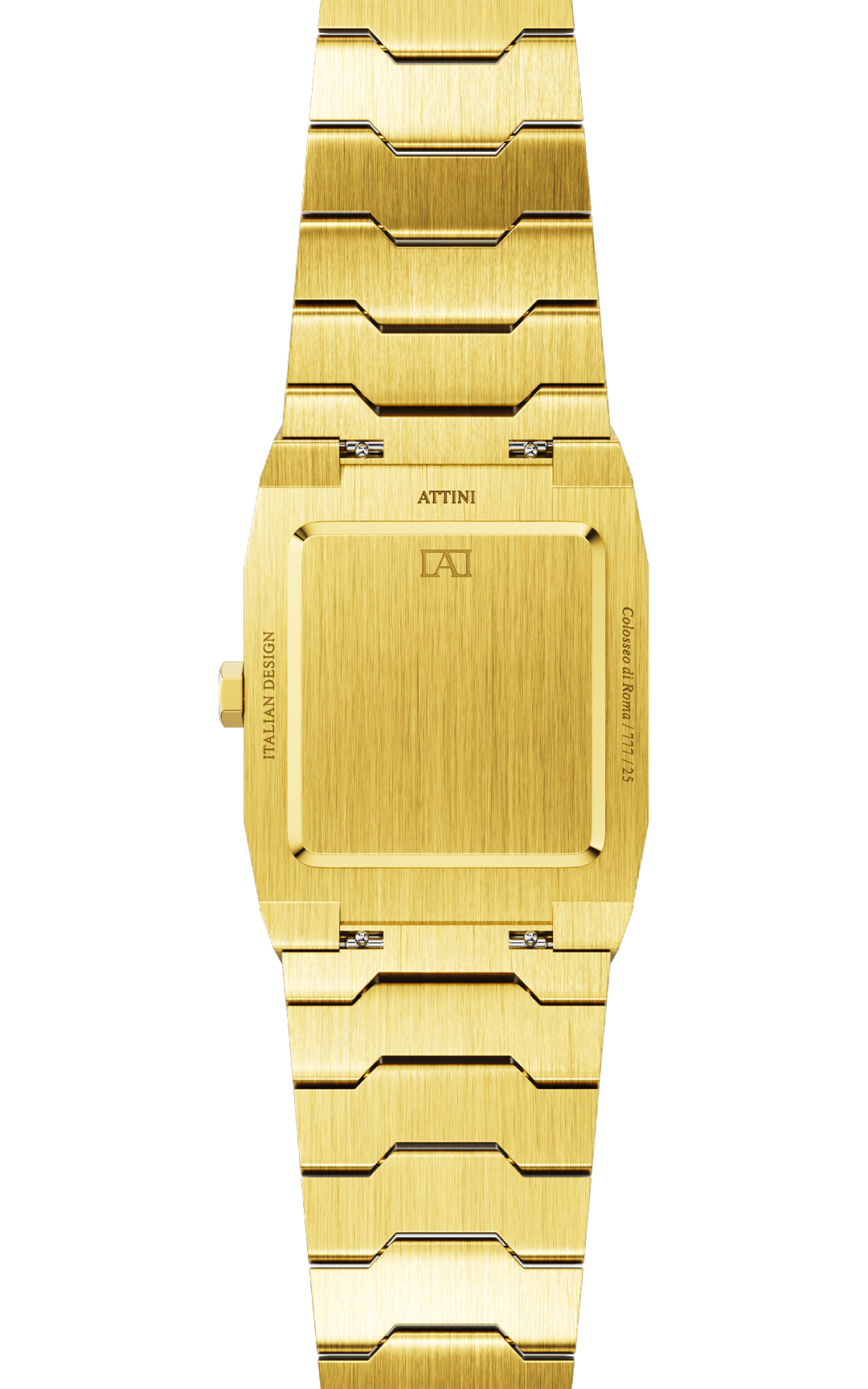 ATTINI - Colosseo di Roma, Verona / Oyster Bracelet, Gold Color, Swiss Movement. - Enzo Attini - - case27