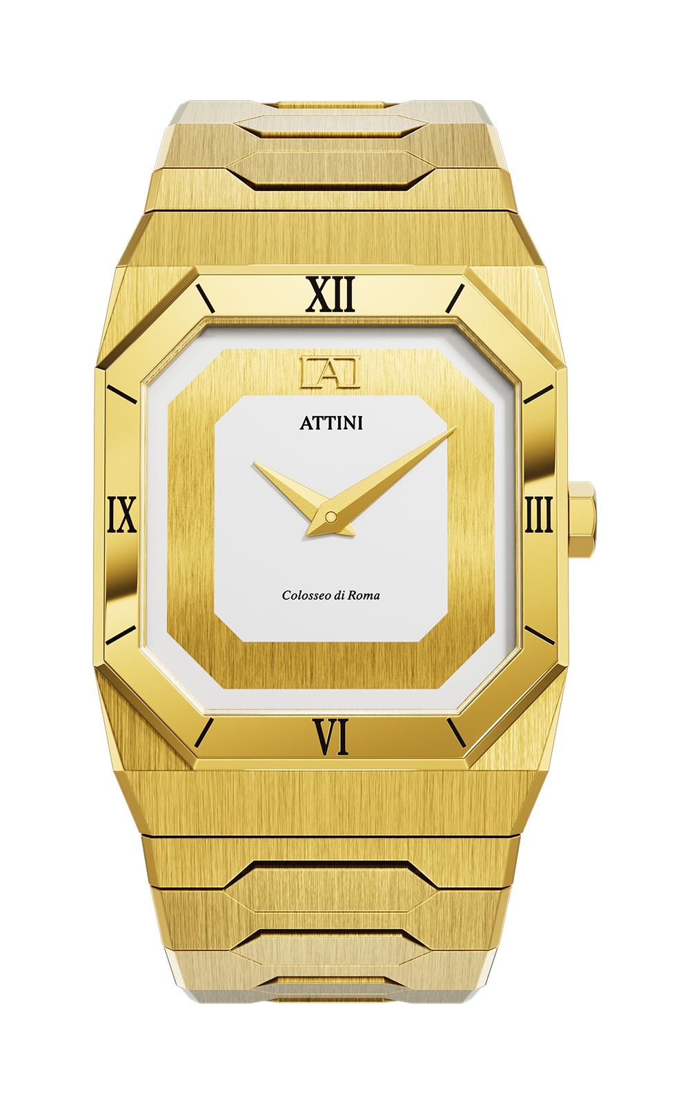 ATTINI - Colosseo di Roma, Verona / Oyster Bracelet, Gold Color, Swiss Movement - Enzo Attini - - case37