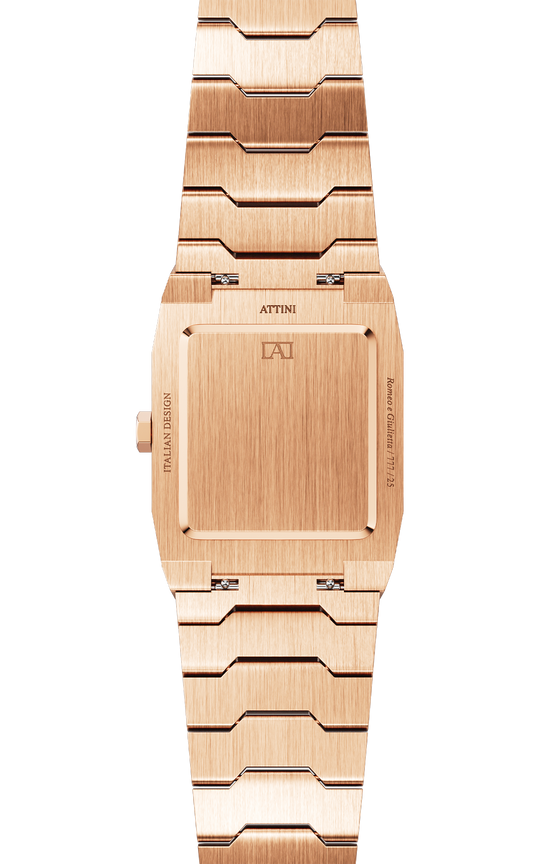 ATTINI - Romeo e Giulietta, Verona / Oyster Bracelet, Rose Gold Color, Swiss Movement. - Enzo Attini - - case27