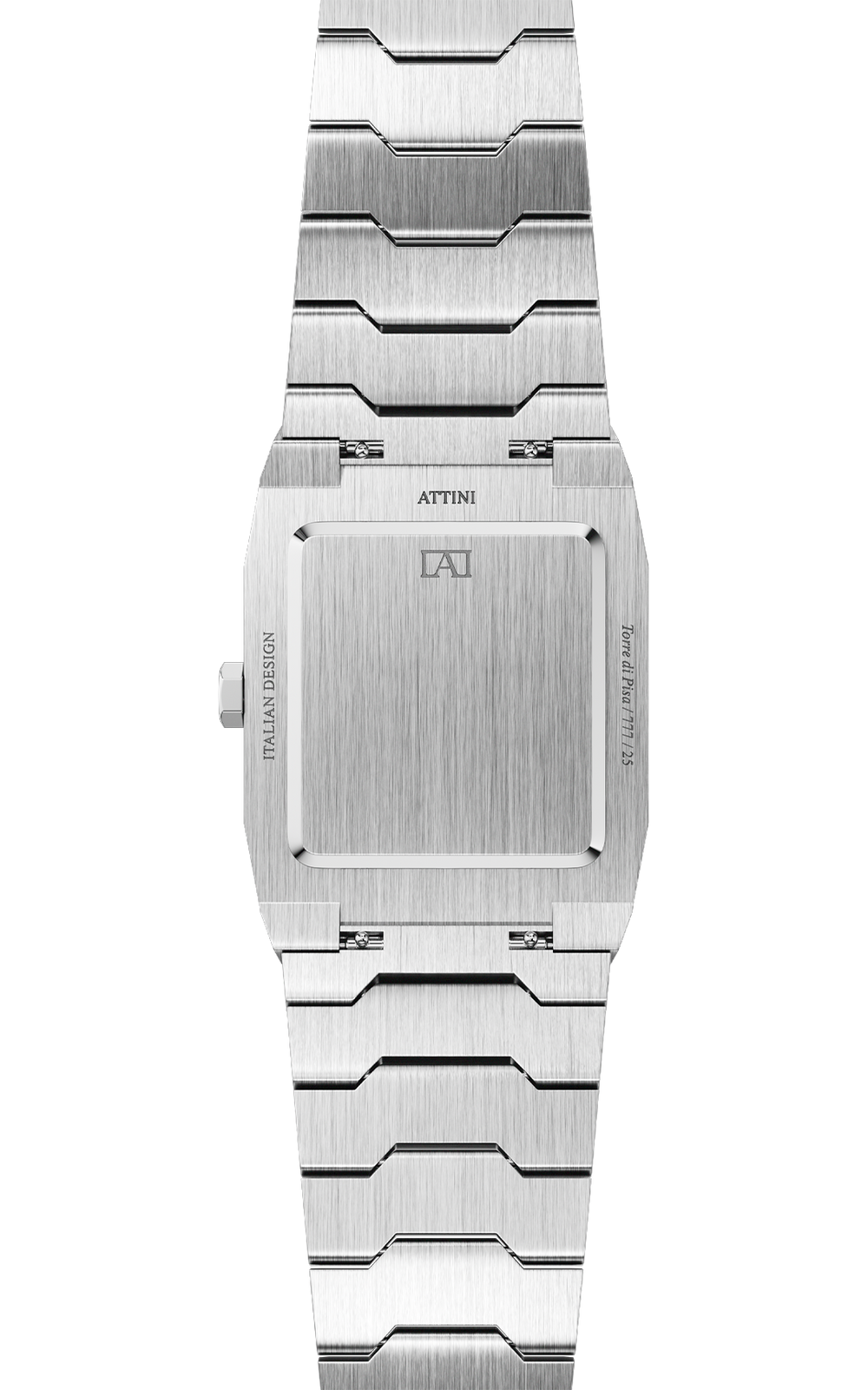 ATTINI - Torre di Pisa / Oyster Bracelet, Silver Color, Swiss Movement. - Enzo Attini - - case27