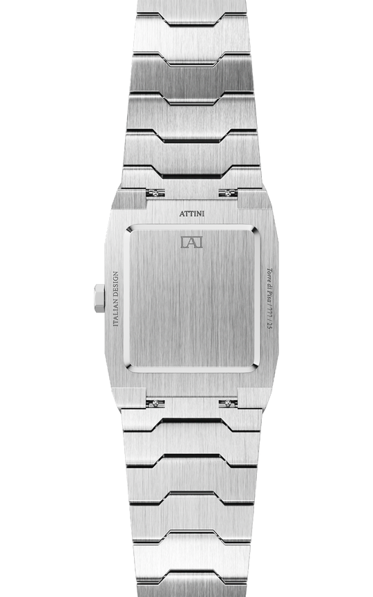 ATTINI - Torre di Pisa / Oyster Bracelet, Silver Color, Swiss Movement. - Enzo Attini - - case27