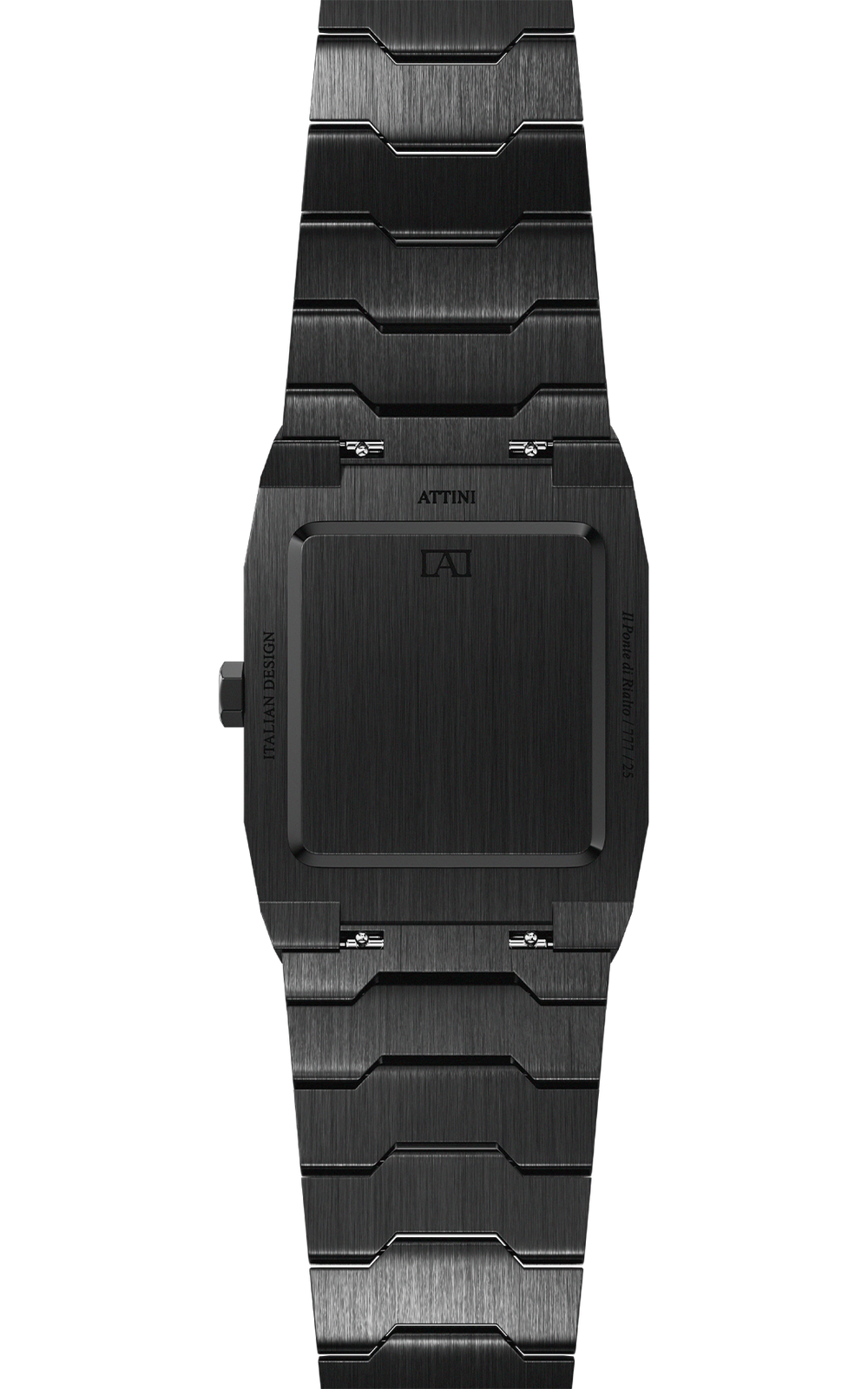 ATTINI - Il Ponte di Rialto, Venezia / Oyster Bracelet, Black Color, Swiss Movement - Enzo Attini - - case37