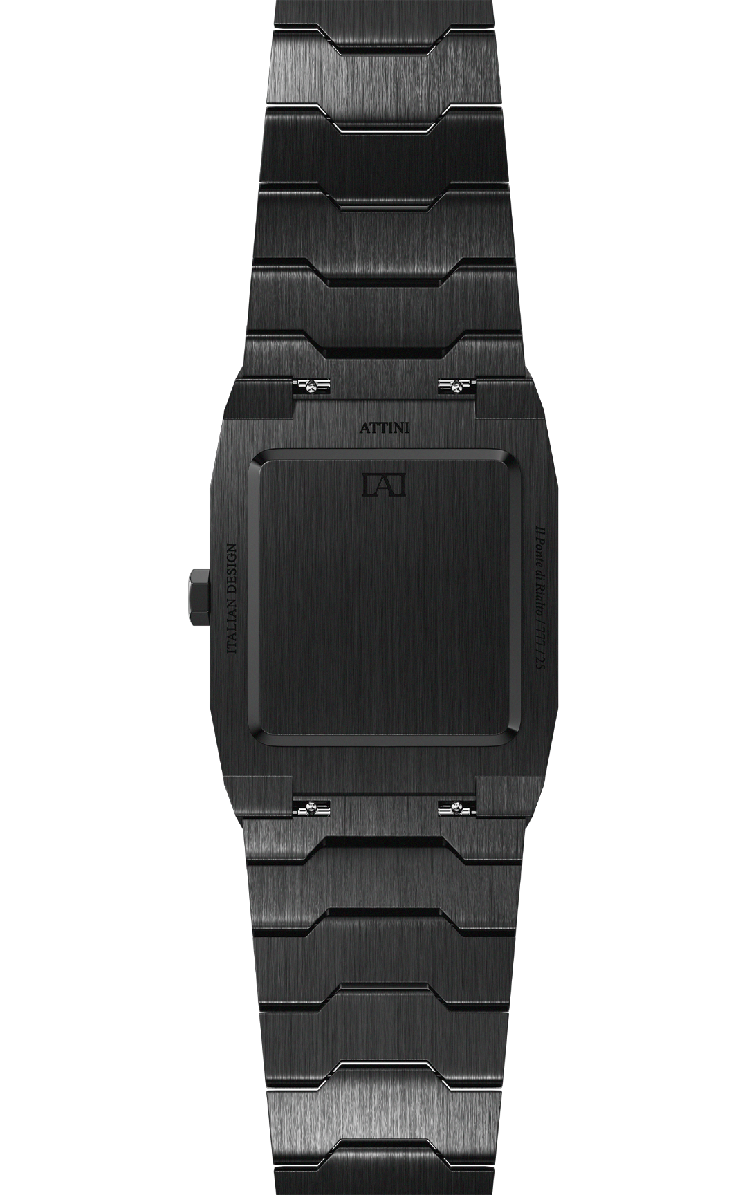 ATTINI - Il Ponte di Rialto, Venezia / Oyster Bracelet, Black Color, Swiss Movement - Enzo Attini - - case37