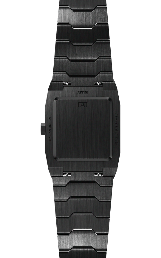 ATTINI - Il Ponte di Rialto, Venezia / Oyster Bracelet, Black Color, Swiss Movement - Enzo Attini - - case37