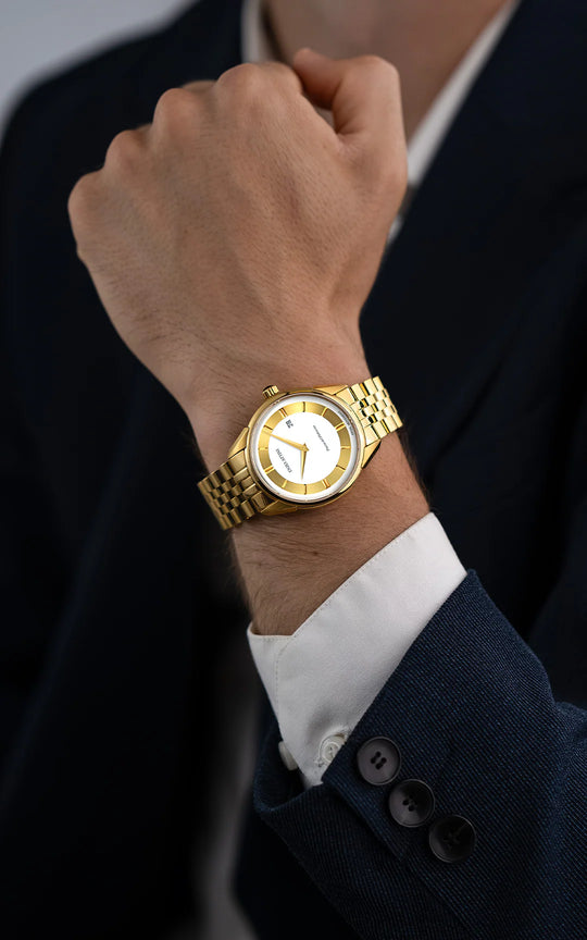 Piazza del Plebiscito ll / President Bracelet, Gold Color, Swiss Movement
