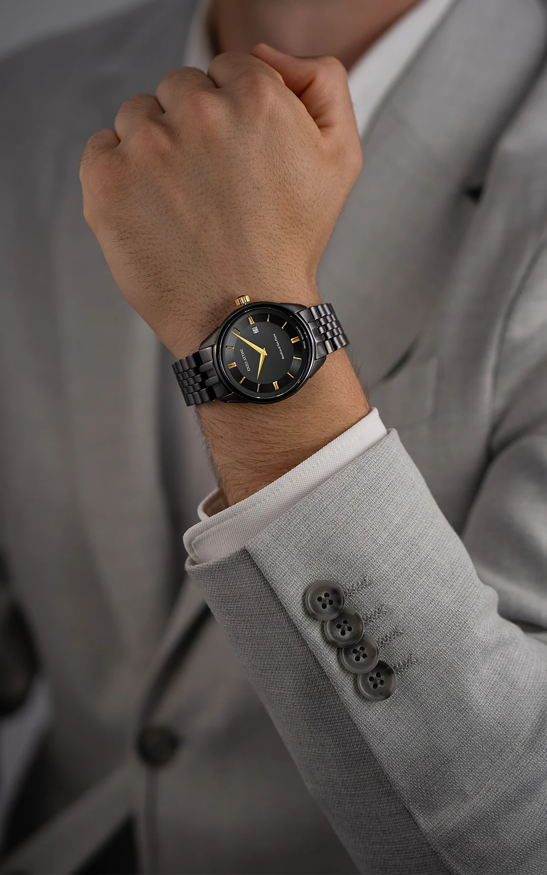 Basilica di San Pietro ll / Ceramic Bracelet, Black Color, Swiss Movement