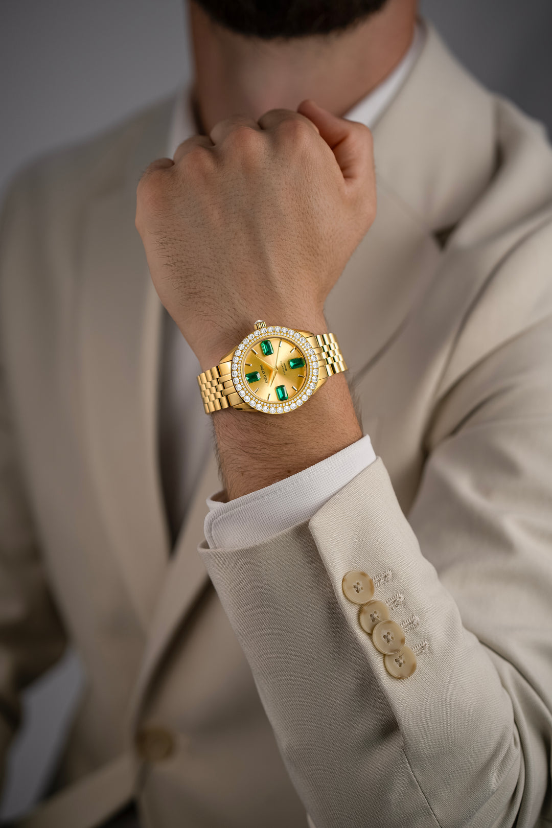 Murano Automatic / President Bracelet, Gold Color, Swiss Movement