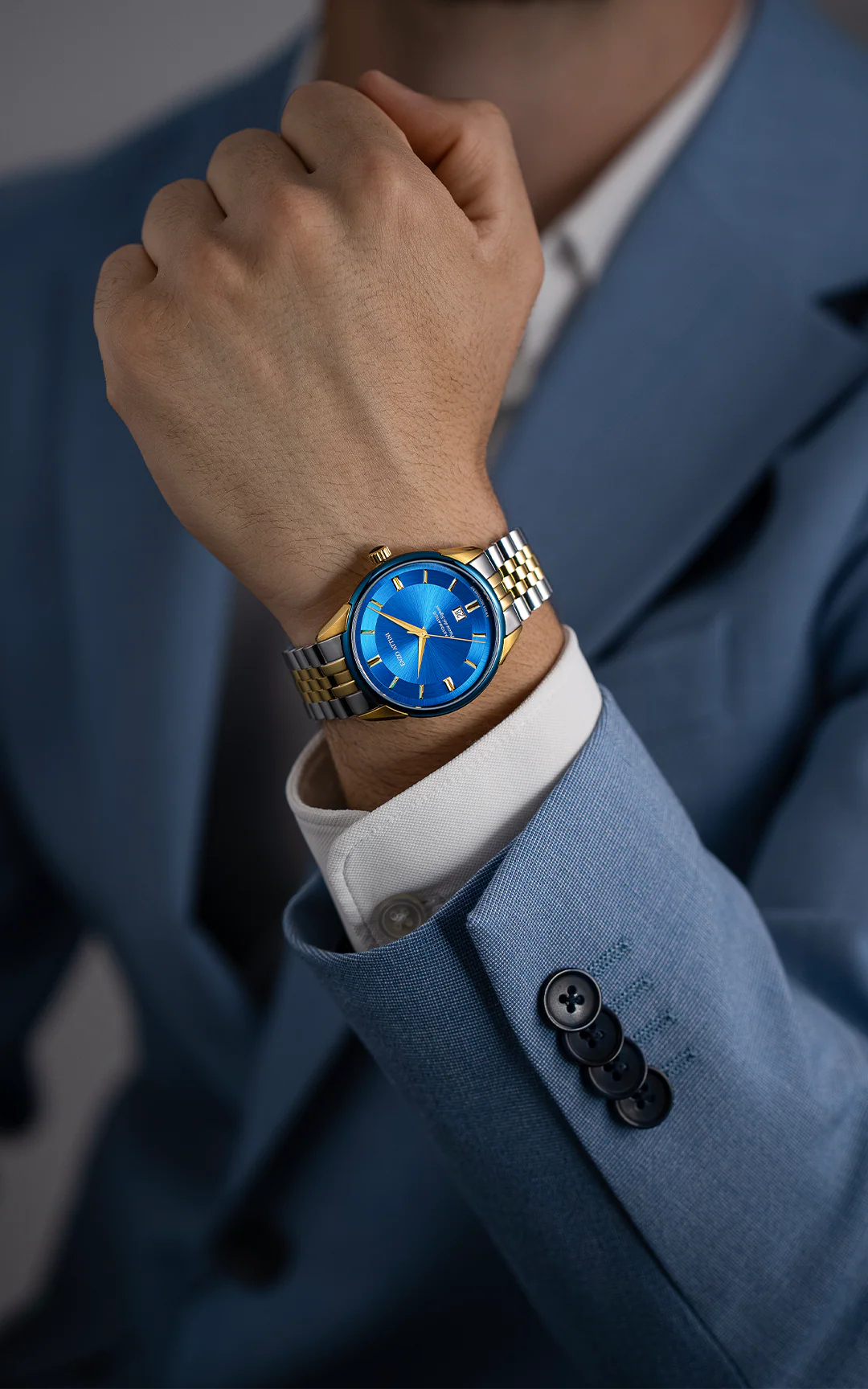 Piazza dei Signori Automatic ll / President Bracelet, Silver & Gold Color, Swiss Movement