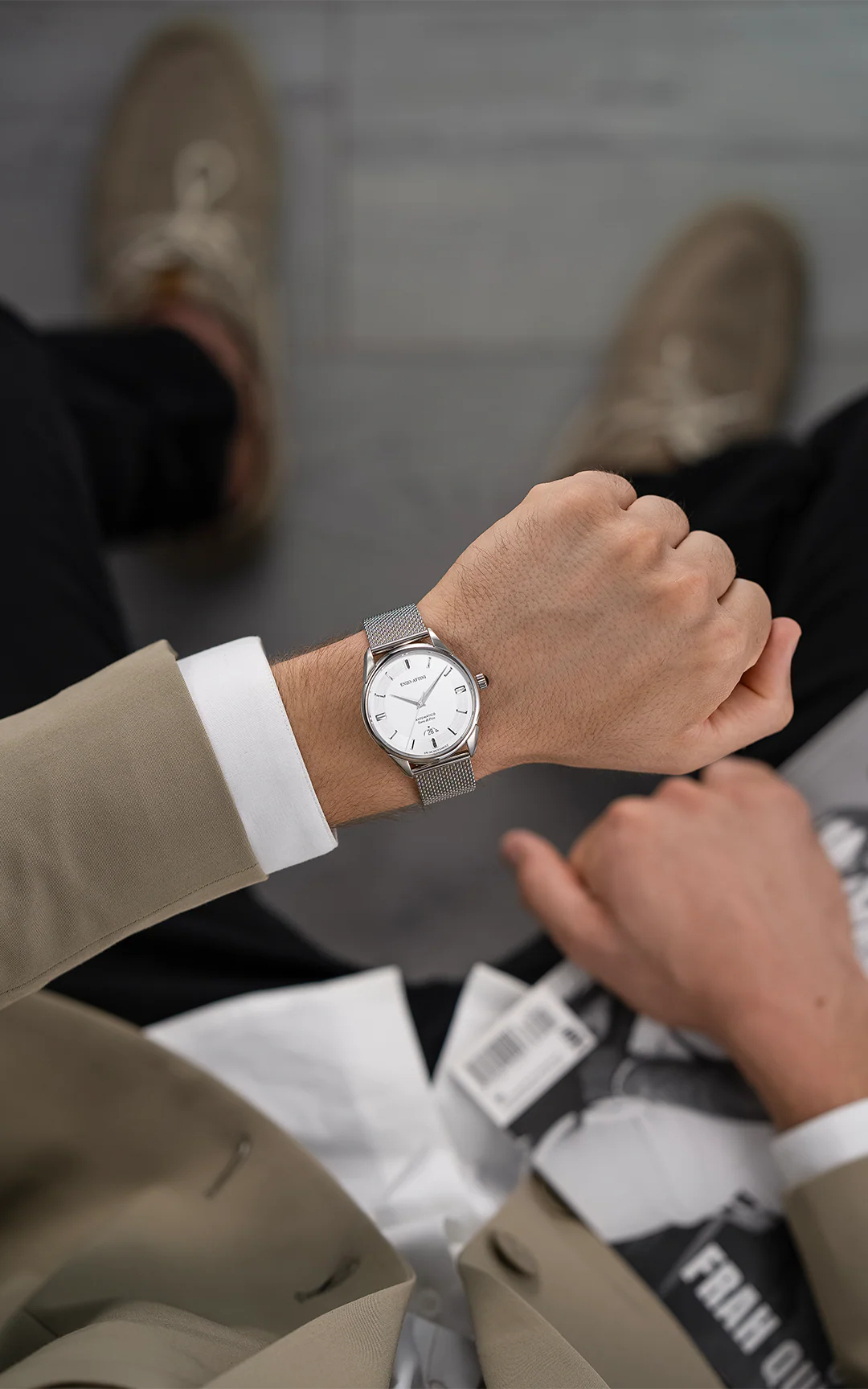 Torre di Pisa Automatic ll / Mesh Strap, Swiss Movement