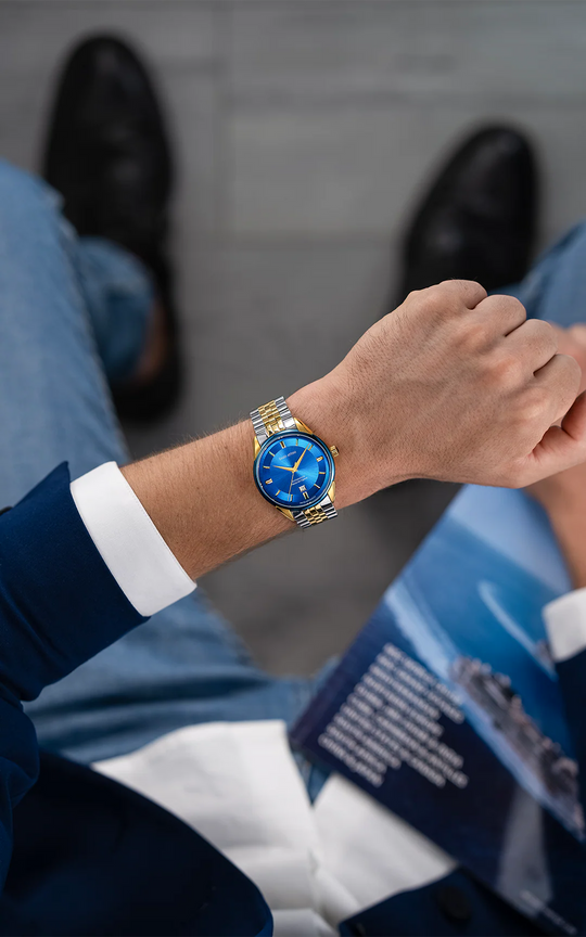 Piazza dei Signori Automatic ll / President Bracelet, Silver & Gold Color, Swiss Movement