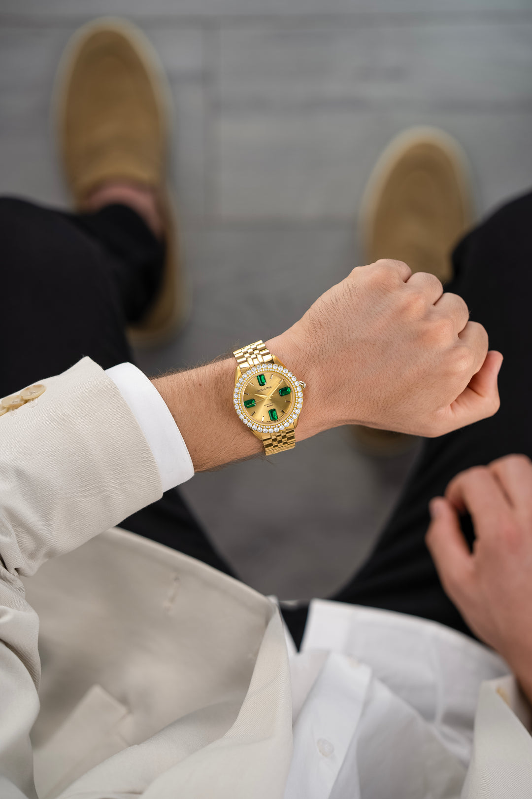 Murano Automatic / President Bracelet, Gold Color, Swiss Movement