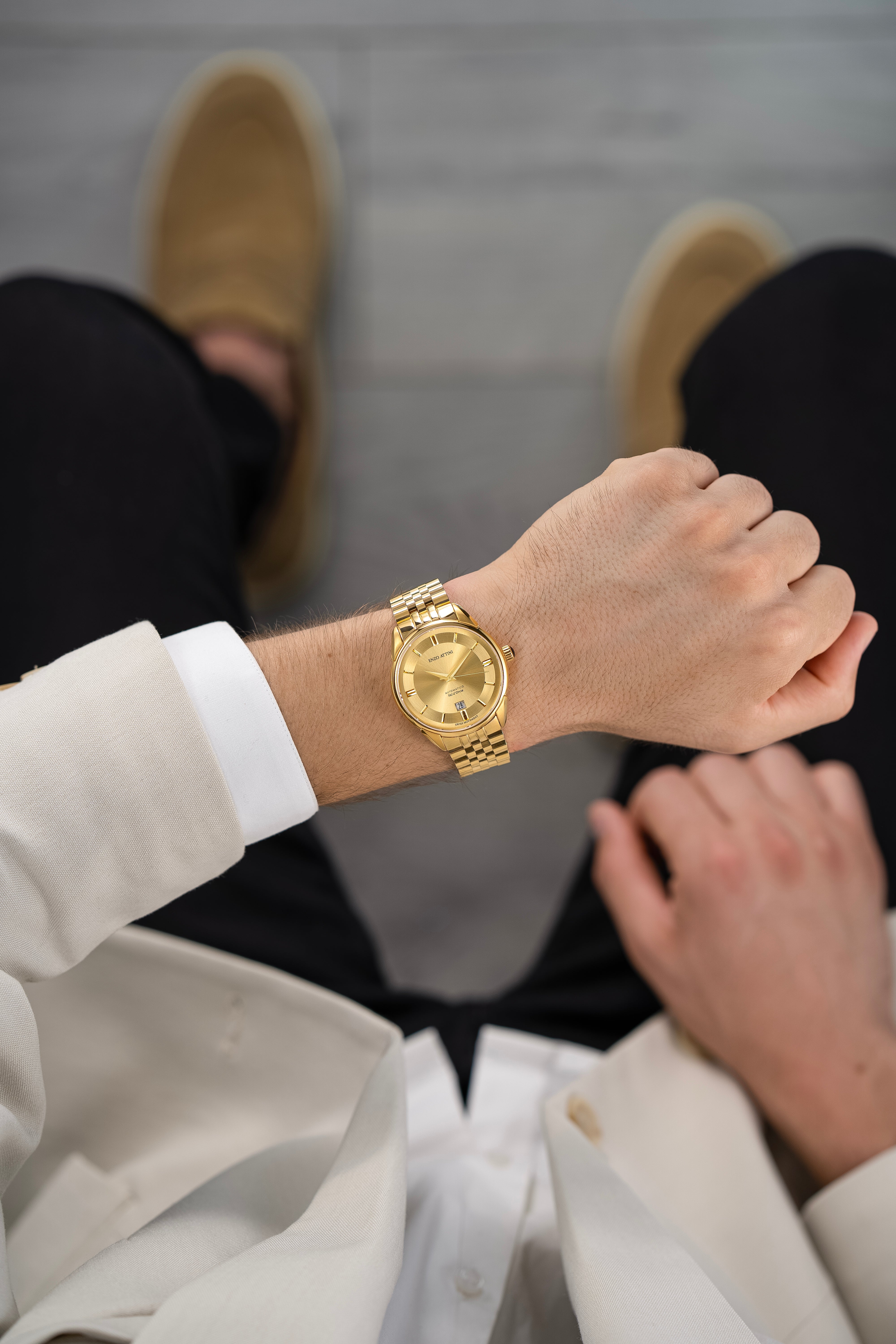 Val d'Orcia Automatic lll / President Bracelet, Gold Color, Swiss