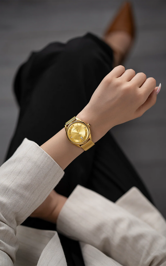 Val d'Orcia Automatic lll / Mesh Strap, Swiss Movement.