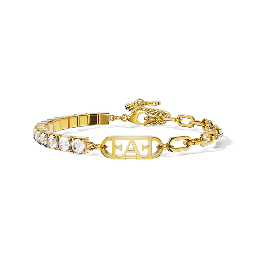 Glam Tennis Chain Bracelet.