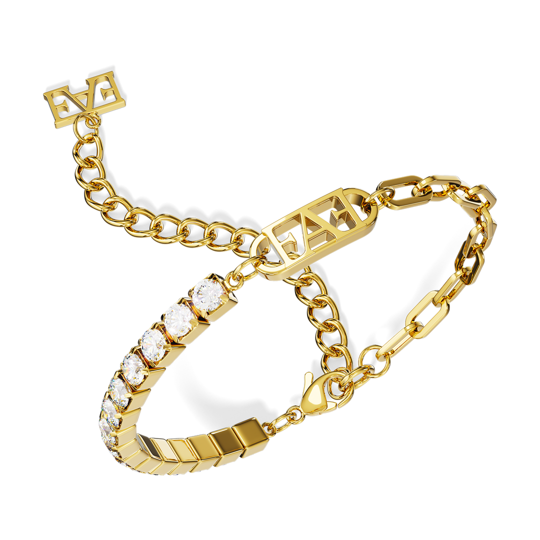 Glam Tennis Chain Bracelet