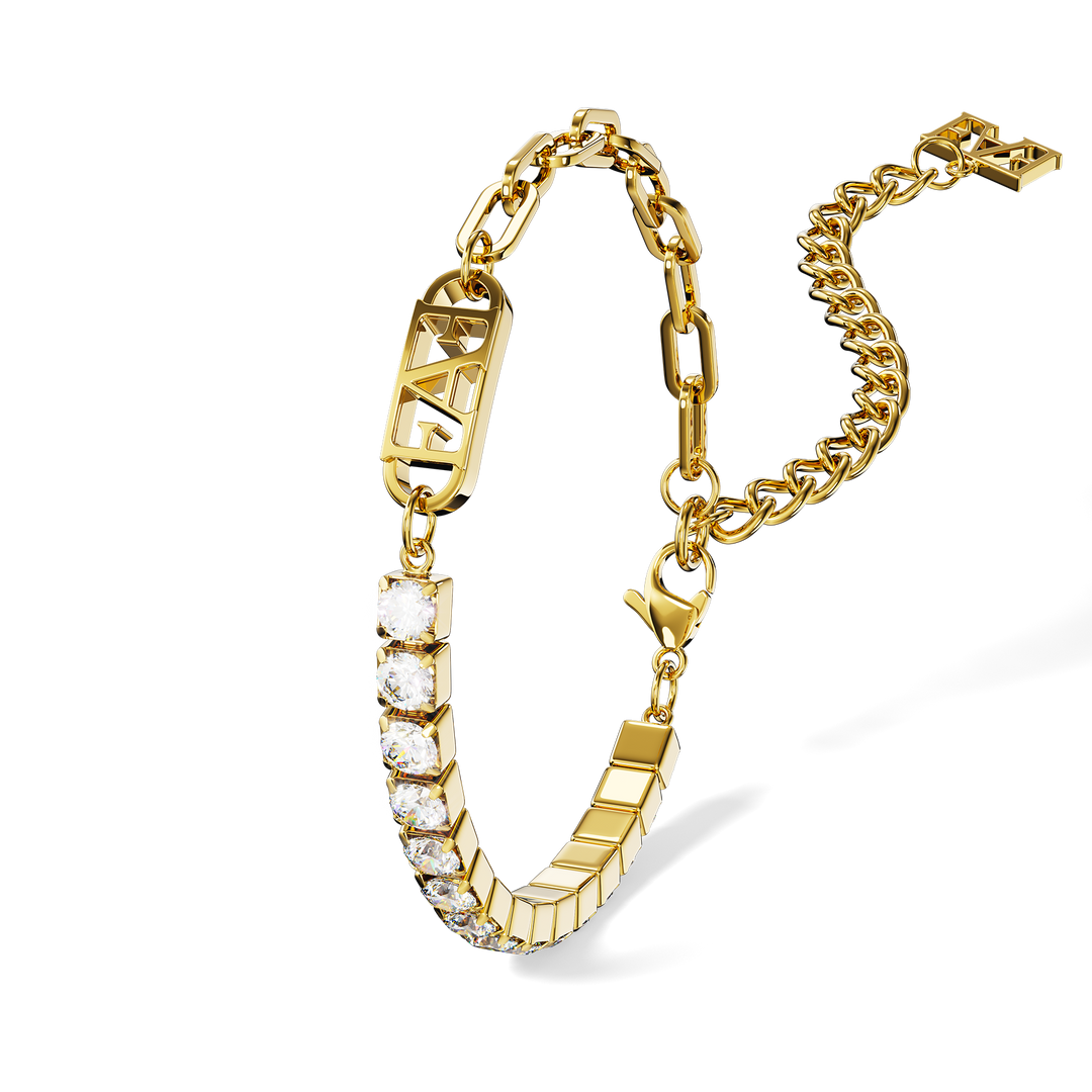 Glam Tennis Chain Bracelet.