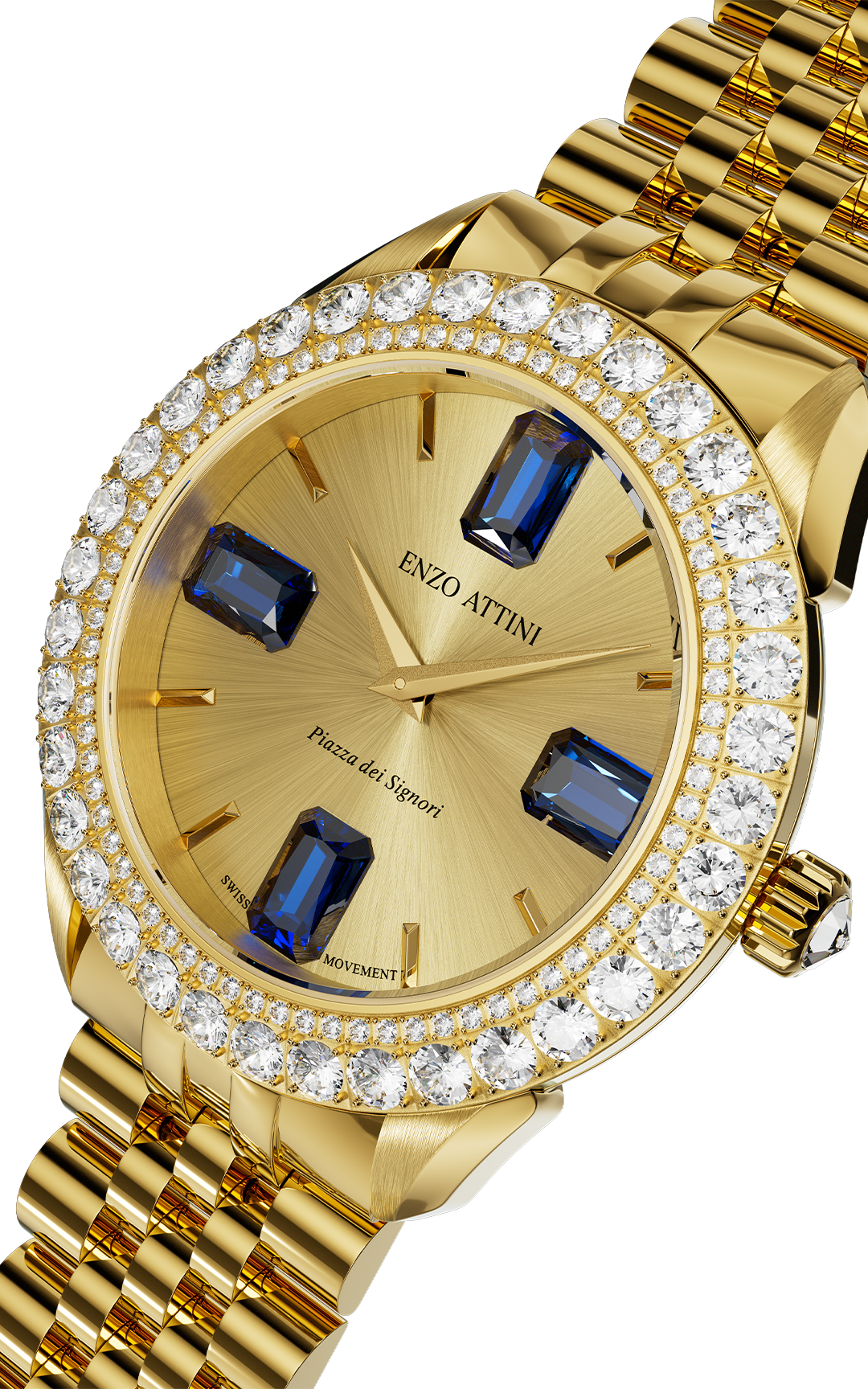 Piazza dei Signori lll / President Bracelet, Gold Color, Swiss