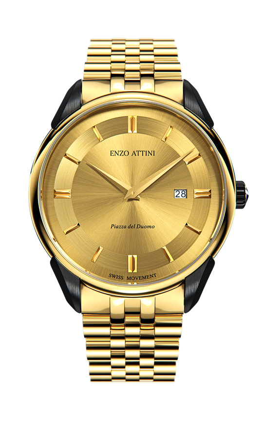 Piazza del Duomo, Milano ll / President Bracelet, Gold Color, Swiss Movement