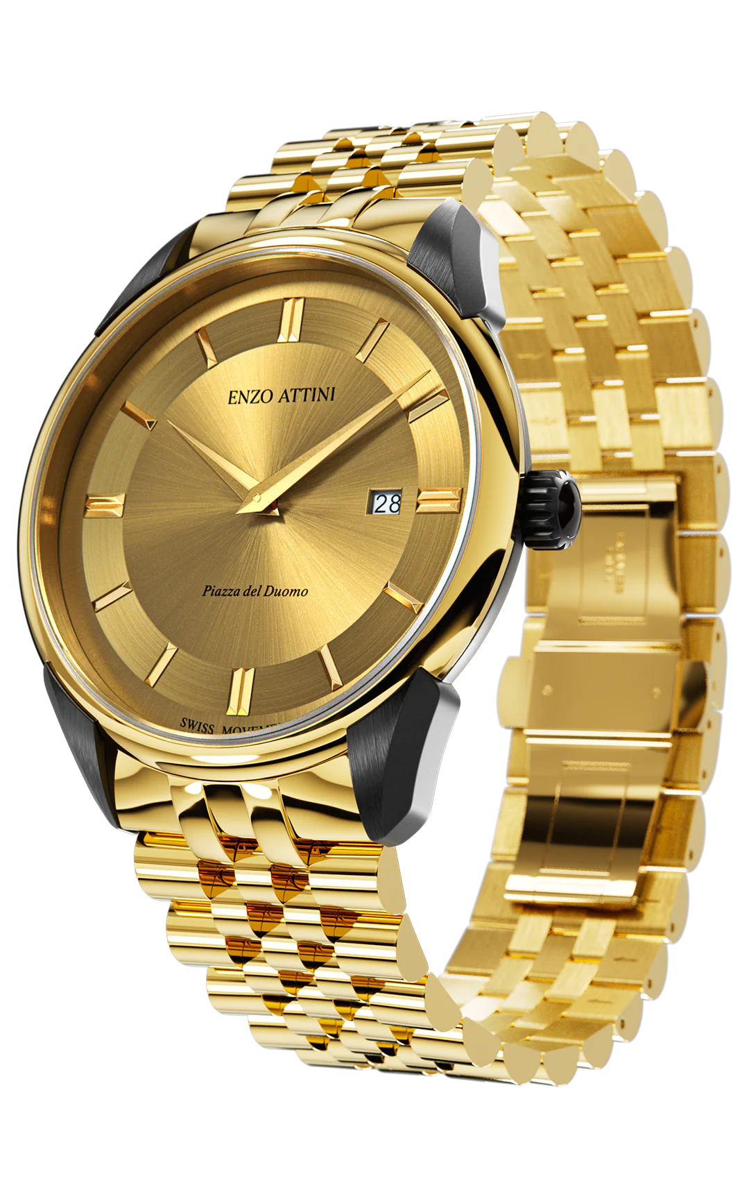 Piazza del Duomo, Milano ll / President Bracelet, Gold Color, Swiss Movement