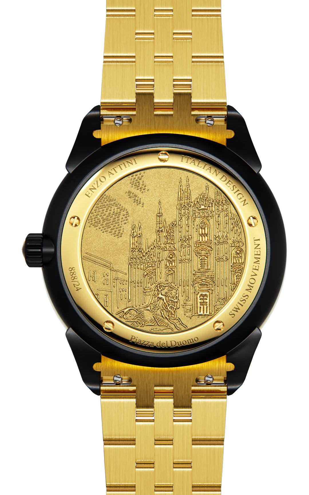 Piazza del Duomo, Milano ll / President Bracelet, Gold Color, Swiss Movement
