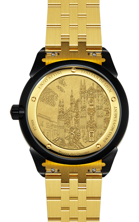 Piazza del Duomo, Milano ll / President Bracelet, Gold Color, Swiss Movement