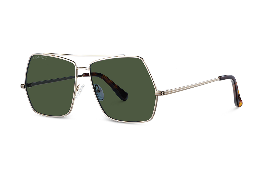 Lake Geneva / Tortoise & Gold Color + Green Lens. - Enzo Attini - Sunglasses - Products, shop_all_womens, sunglasses, sunglasses_collection, sunglasses_women