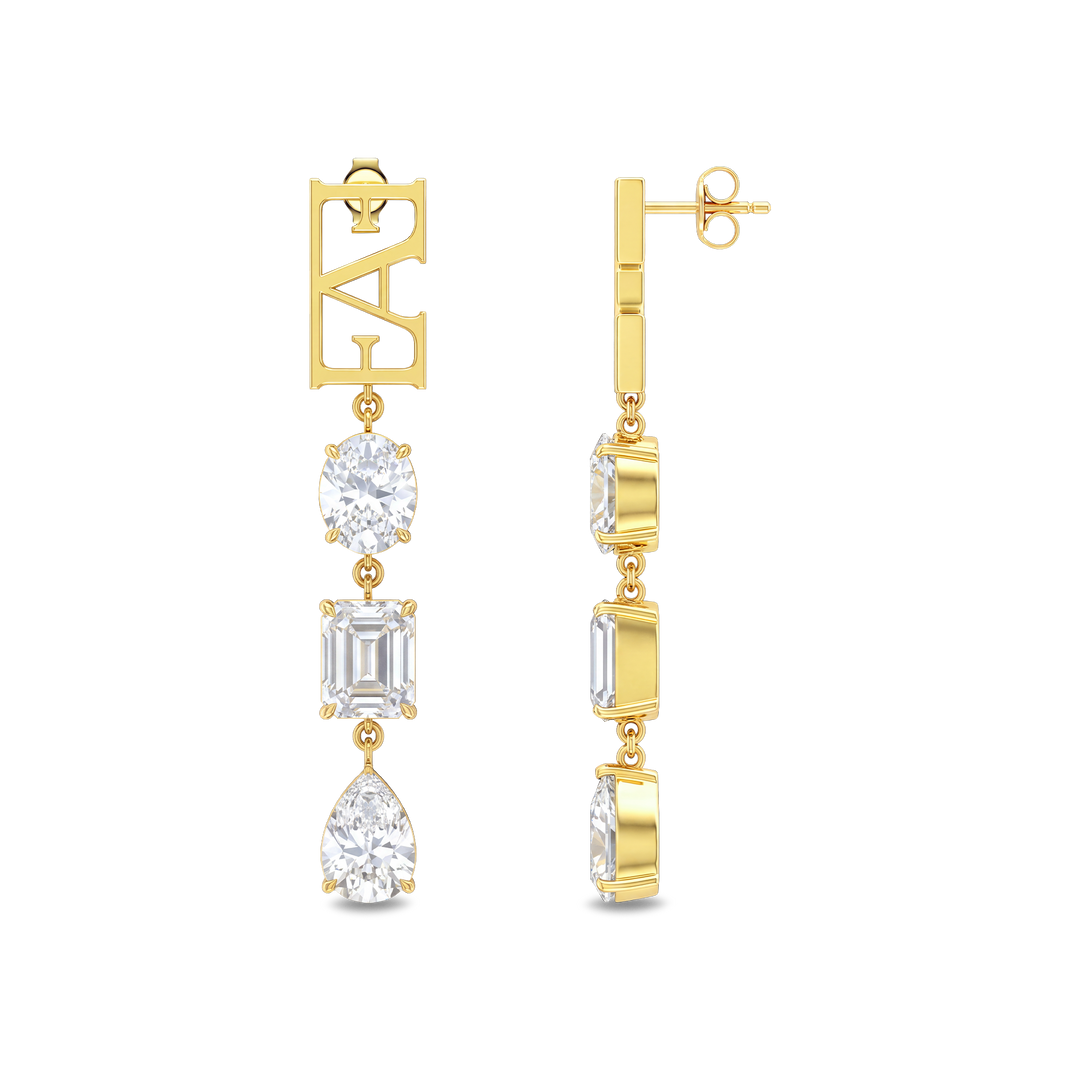 Trinity Earrings / White Color