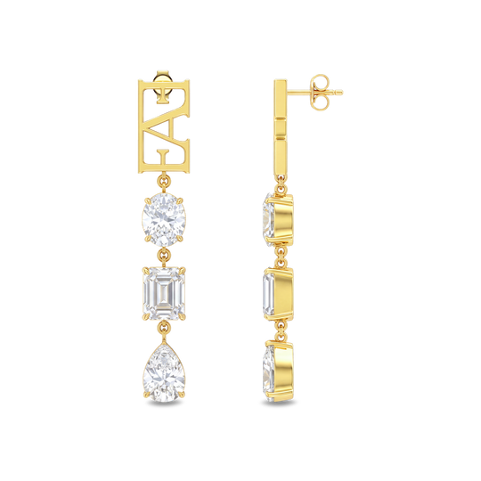 Trinity Earrings / White Color
