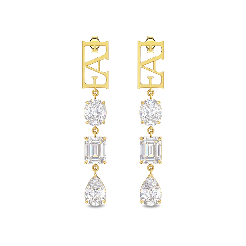 Trinity Earrings / White Color