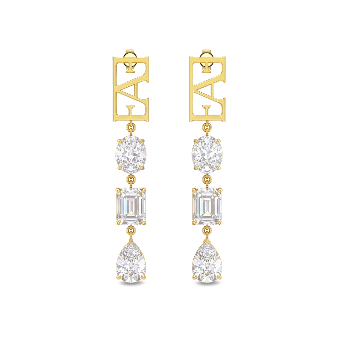 Trinity Earrings / White Color