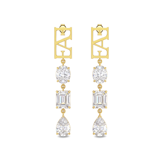 Trinity Earrings / White Color