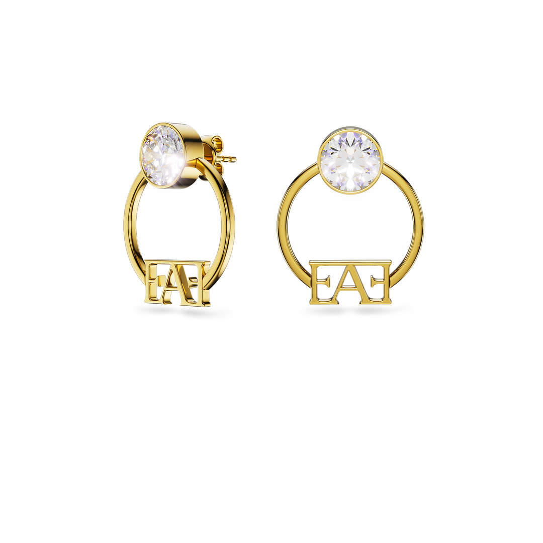 Nova Hoop Earrings / White Color - Enzo Attini - - earrings, jewelry_women