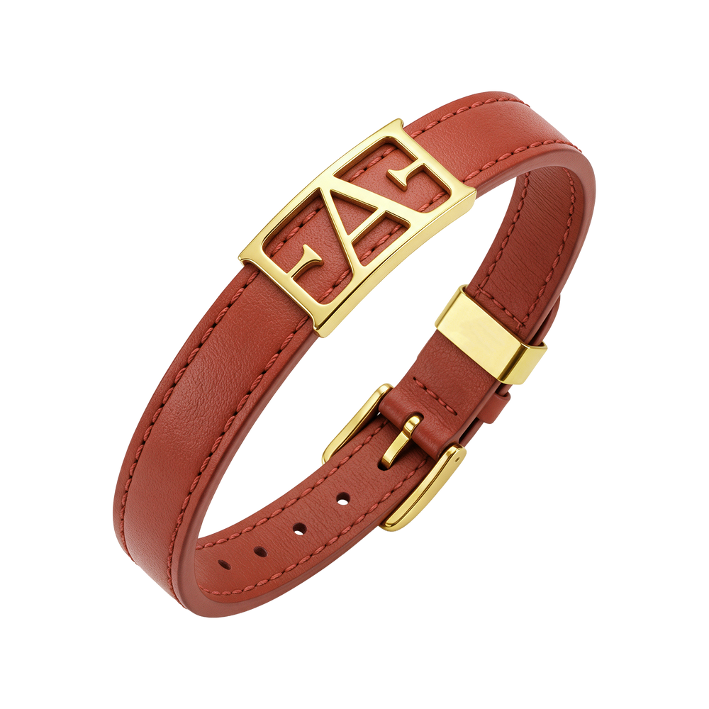 Statement Leather Bracelet / Red Color
