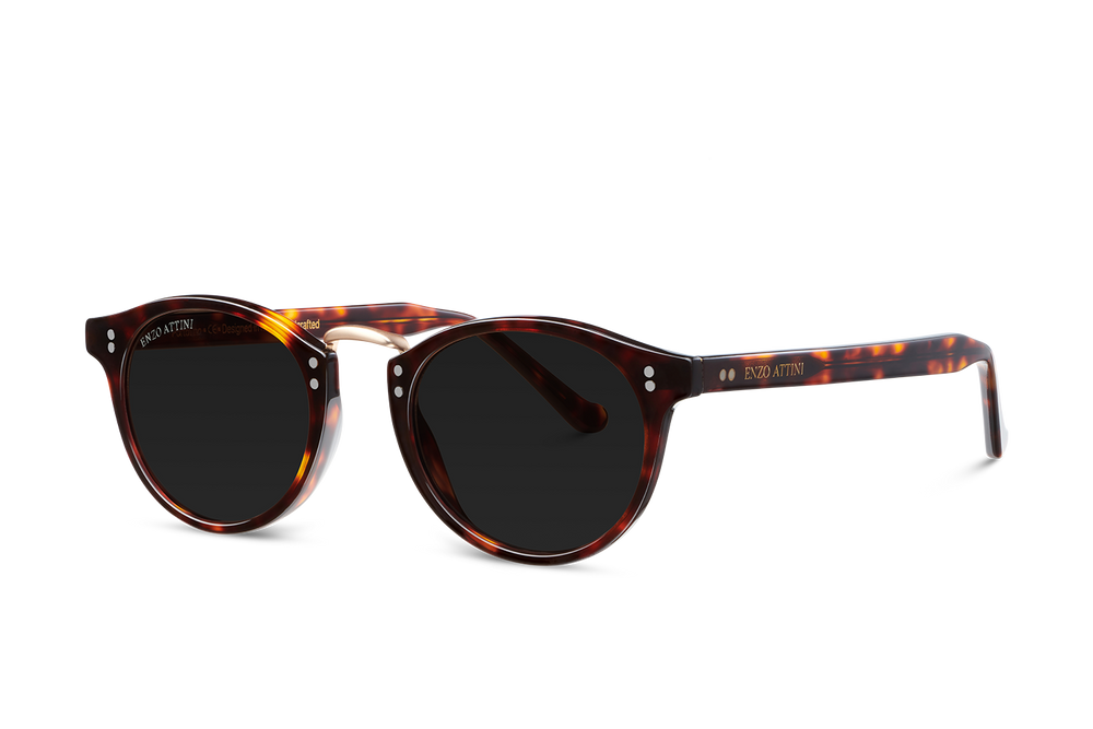 Portofino / Tortoise Red + Black Lens.
