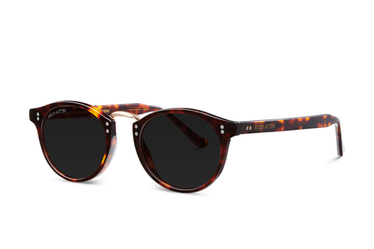 Portofino / Tortoise Red + Black Lens.