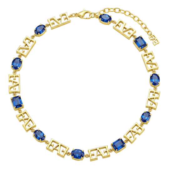 Trinity Necklace / Blue Color.